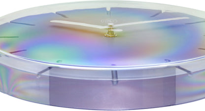 NeXtime Clocks plastic wall clock with 29.5 cm diameter and 'Sweet' design, featuring colorful clock face and modern style.