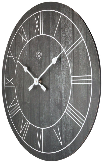 NeXtime wooden wall clock with 40 cm diameter, featuring a modern design and the name 'Paul' on the clock face.