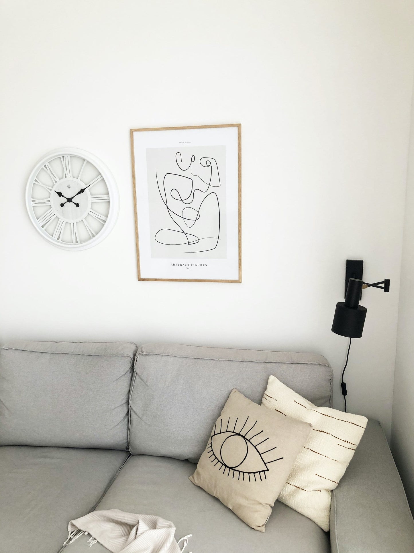 Wall clock -  51 cm - Plastic - 'Quebec'