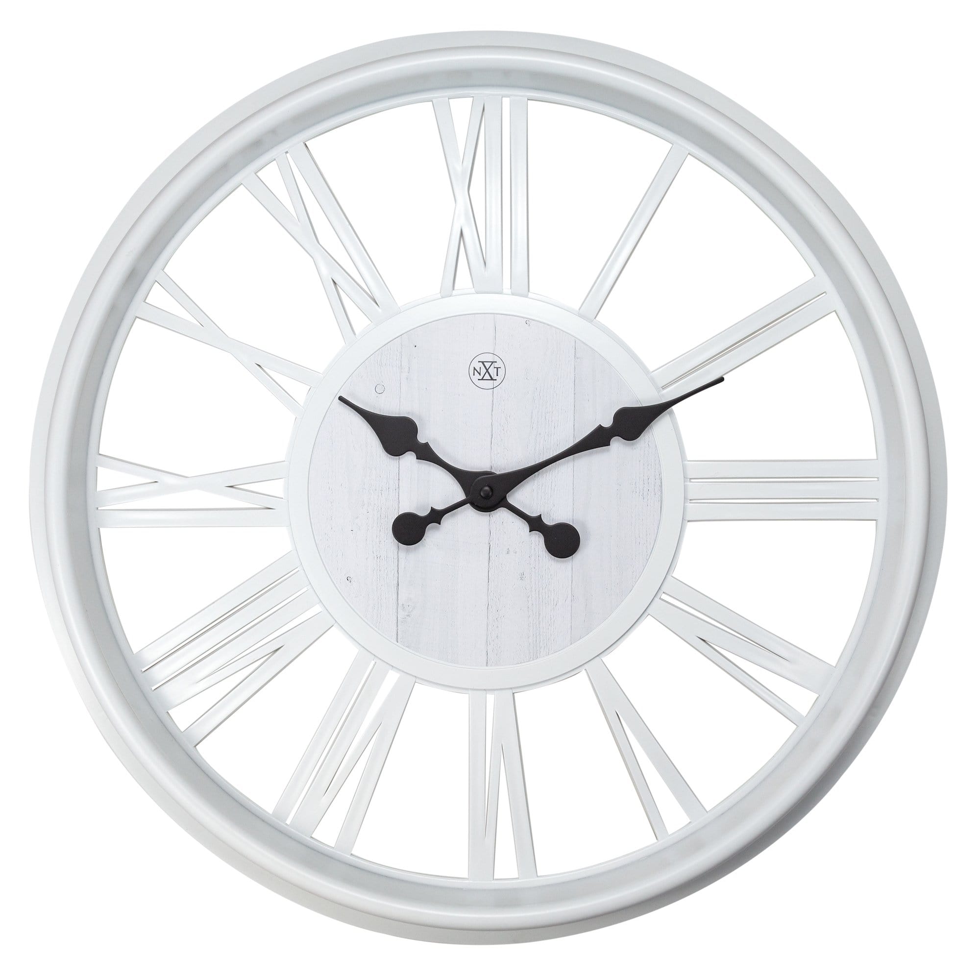 NeXtime Clocks Quebec wall clock, 51 cm plastic clock with a modern design and clear numerals.