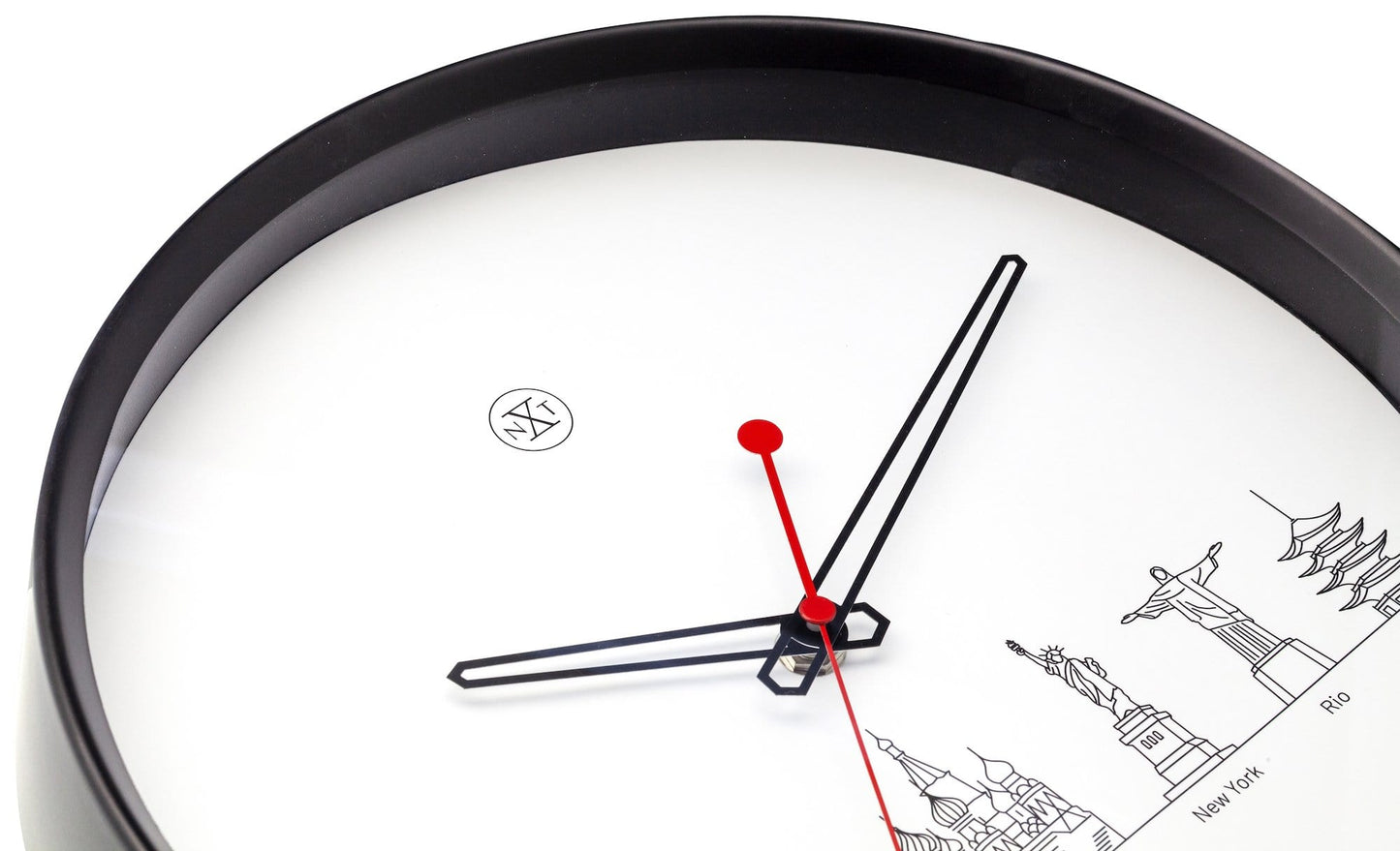 Wall clock -  30 cm - Plastic - 'Worldtour'