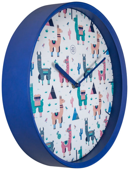 Wall clock -  30 cm - Plastic - 'Alpaca'