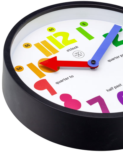 NeXtime Clocks Sophia wall clock, 26 cm plastic design with artistic face detail, suitable for modern home decor.