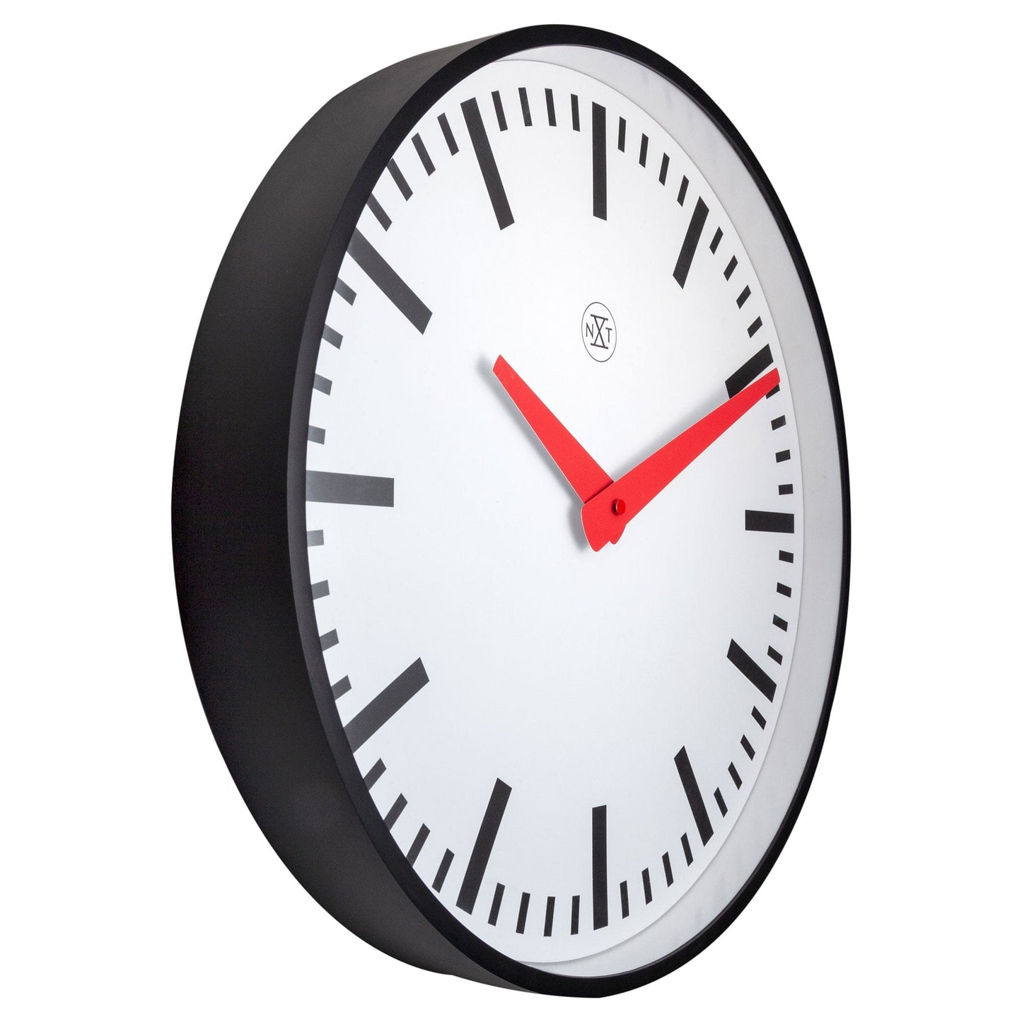 Wall clock 25.5cm - Silent - Plastic - "Newcastle"
