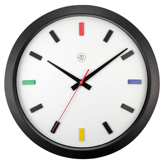 Wall clock 36cm - Silent - Plastic - "Mix"