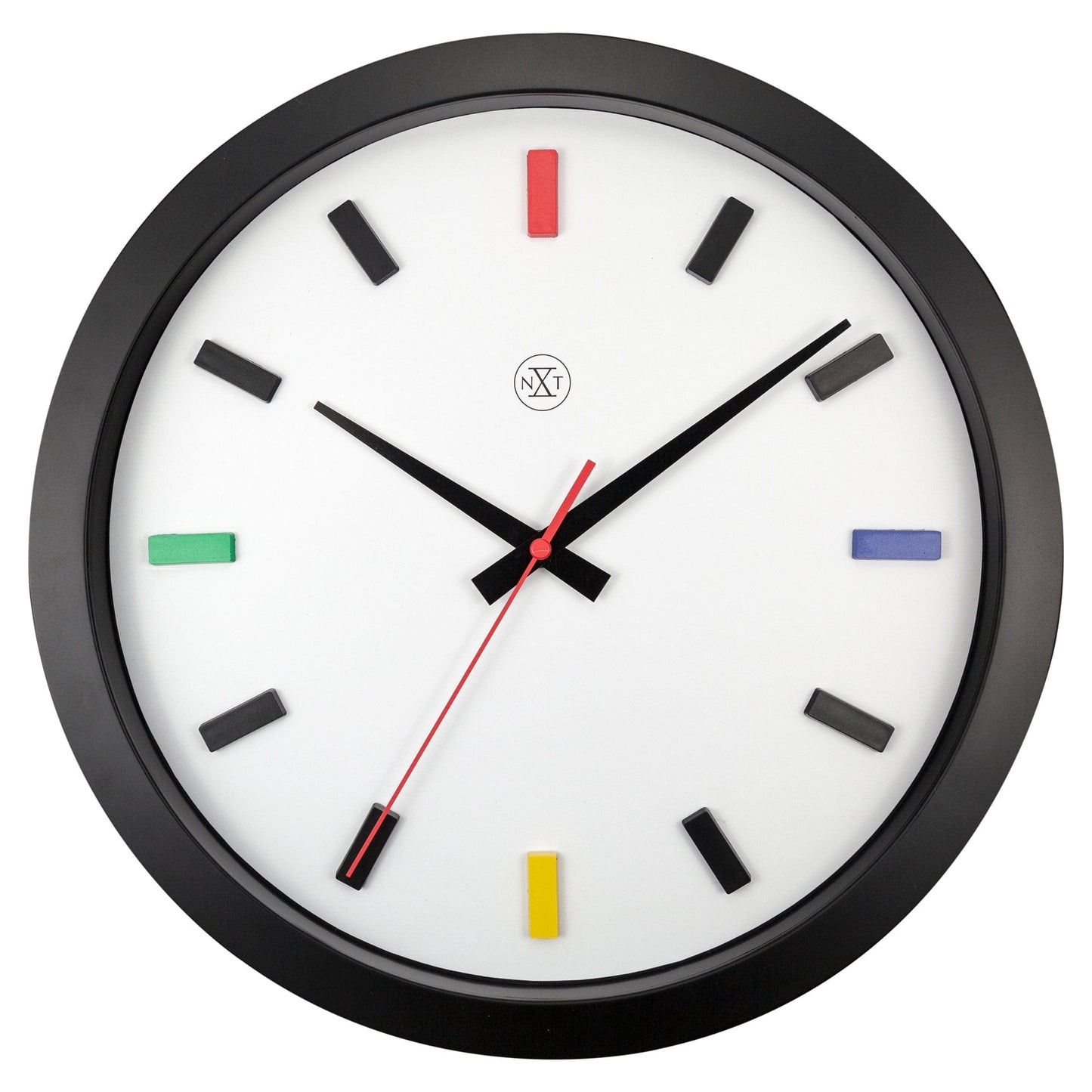 Wall clock 36cm - Silent - Plastic - "Mix"