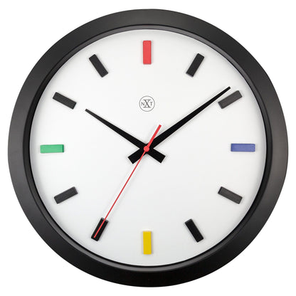 Wall clock 36cm - Silent - Plastic - "Mix"