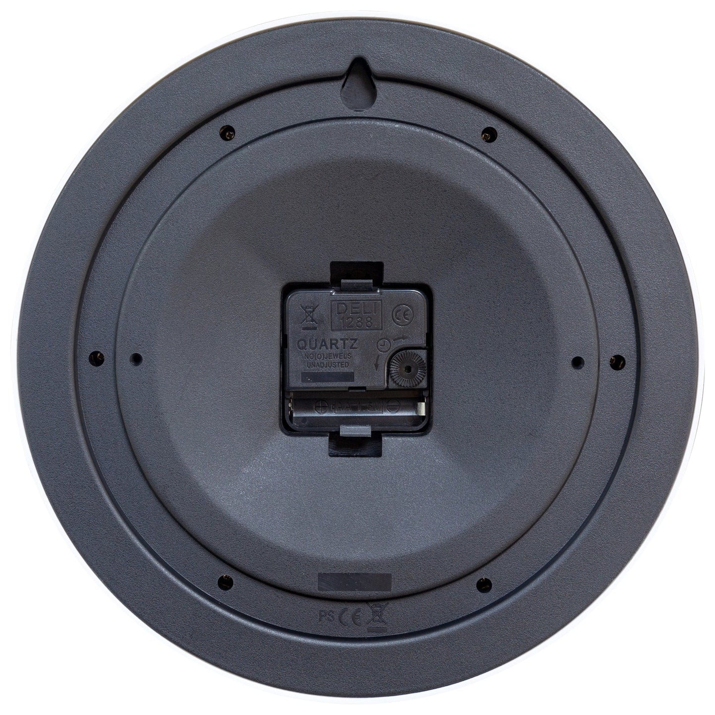 Wall clock 25.5cm - Silent - Plastic - "Robust"