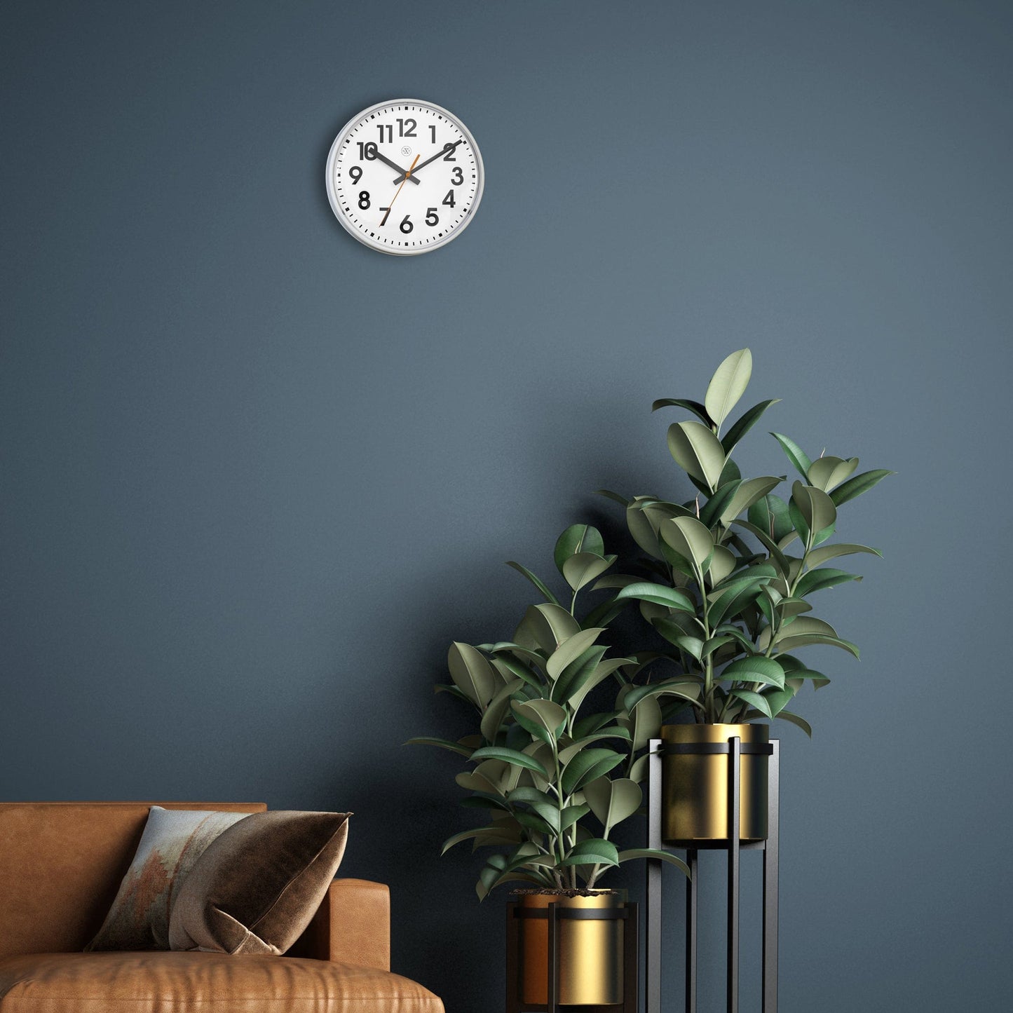 Wall clock 26cm - Silent - Plastic -"Peter"