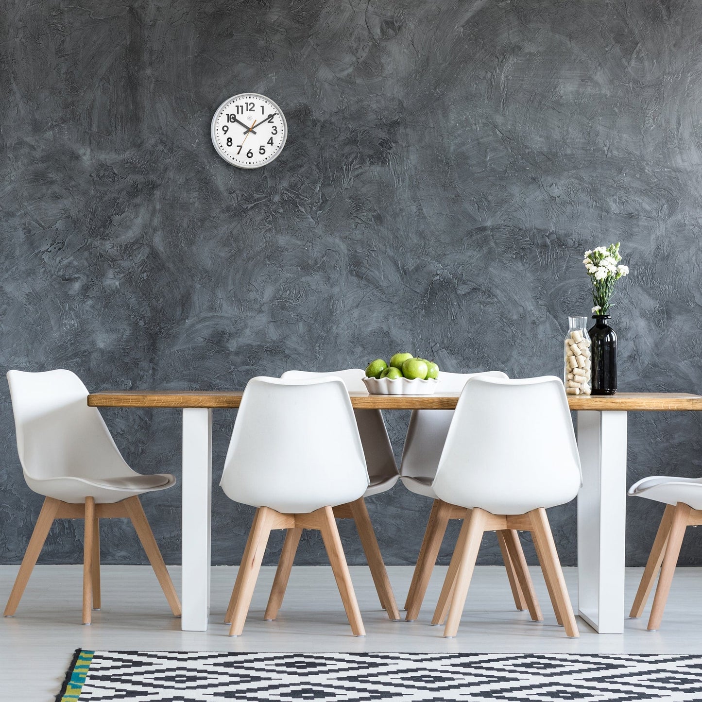 Wall clock 26cm - Silent - Plastic -"Peter"