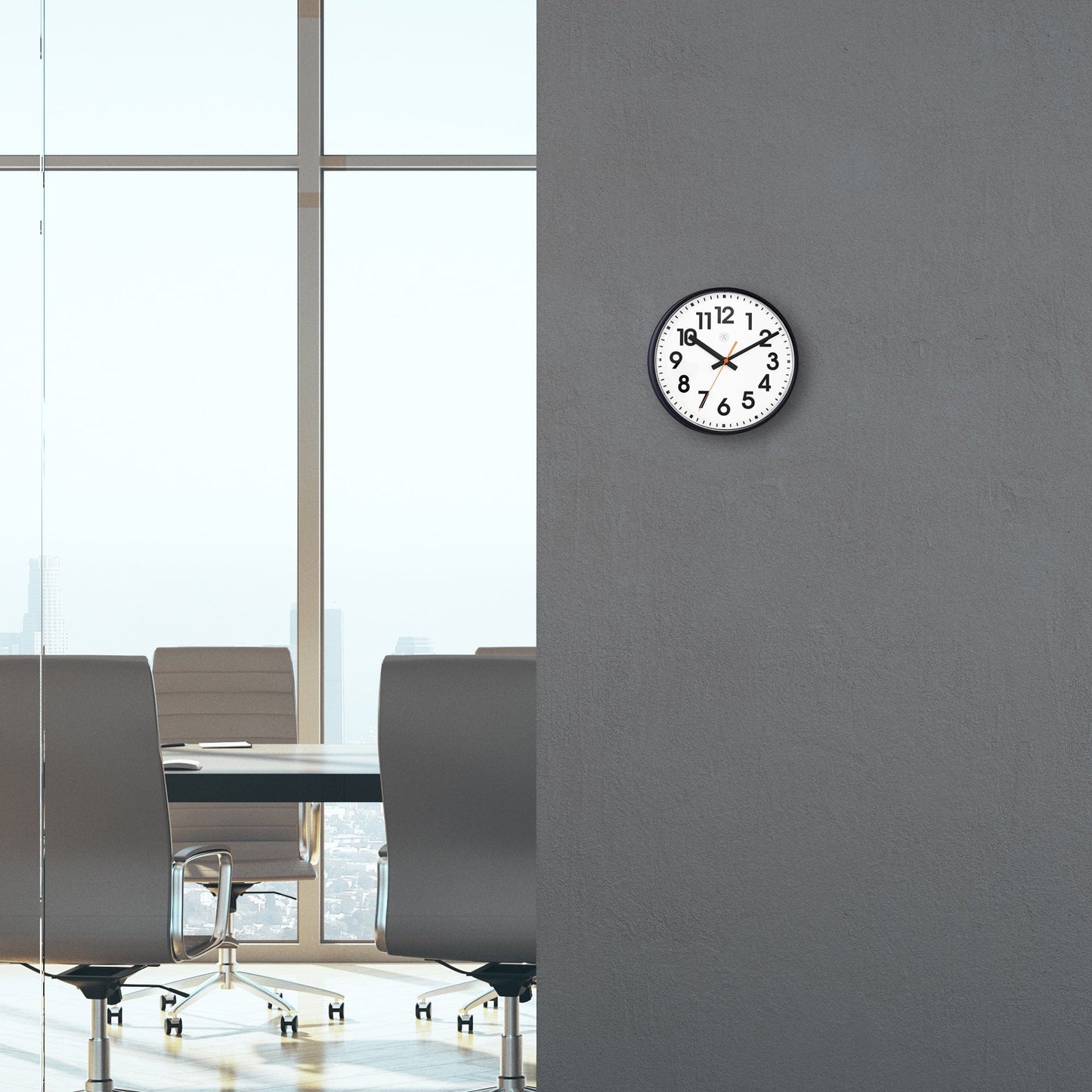 Wall clock 26cm - Silent - Plastic -"Peter"