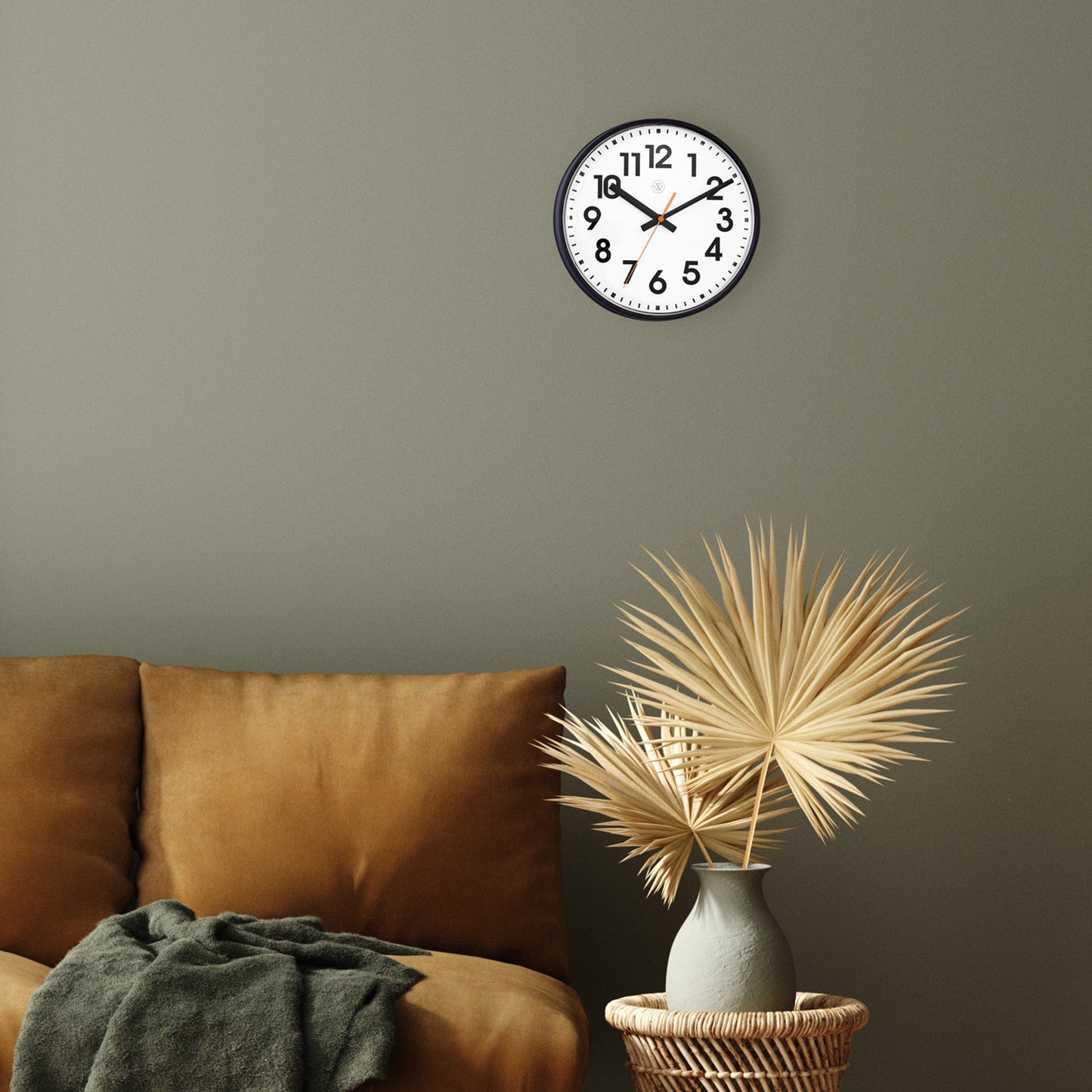 Wall clock 26cm - Silent - Plastic -"Peter"