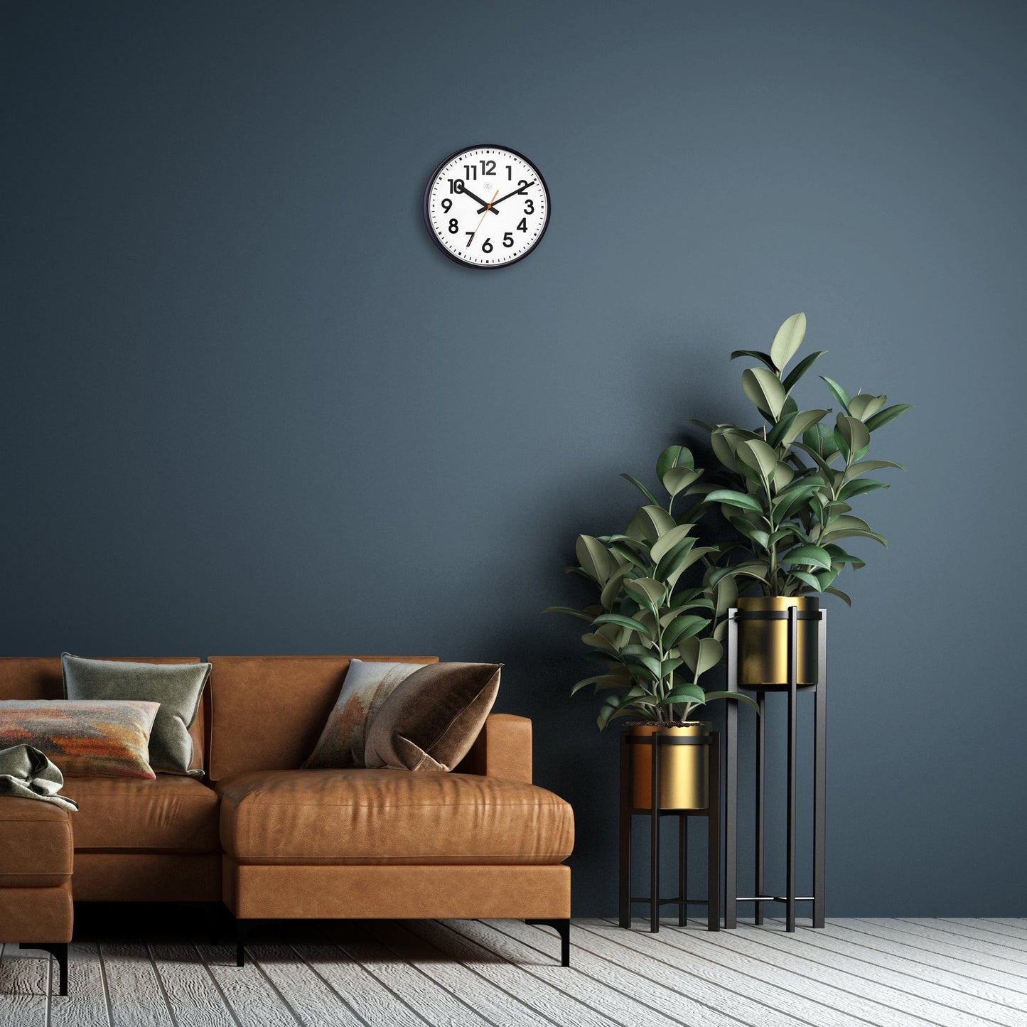 Wall clock 26cm - Silent - Plastic -"Peter"