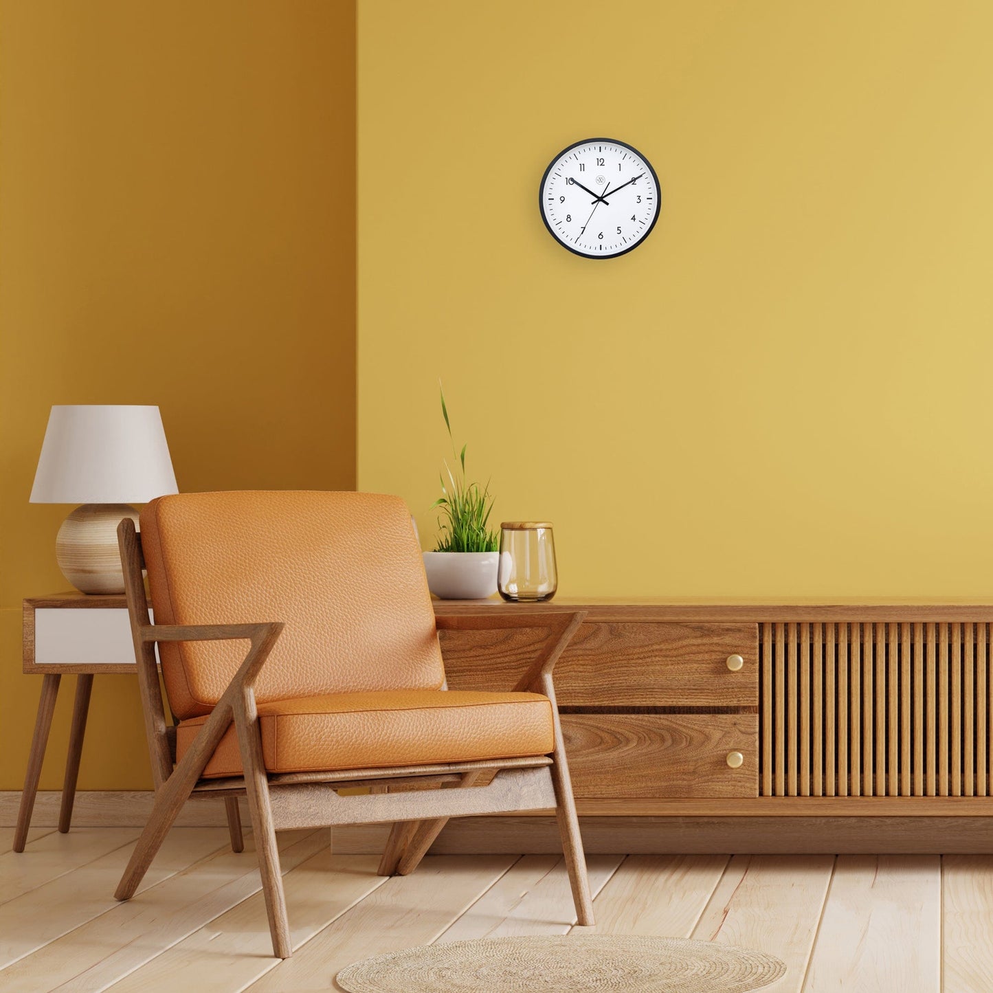 Wall clock 30cm - Silent - Plastic - "Easy Big"