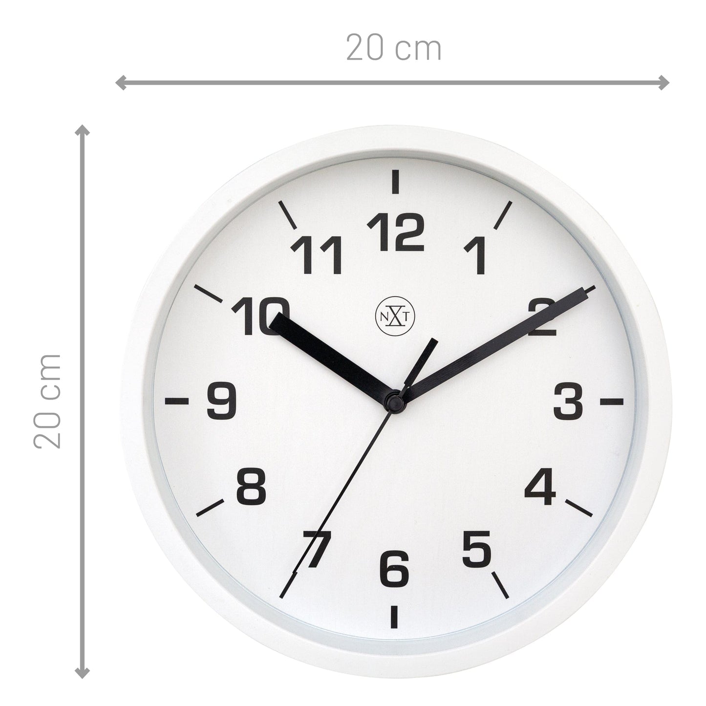 Wall clock 20cm - Silent - Plastic - "Easy Small"