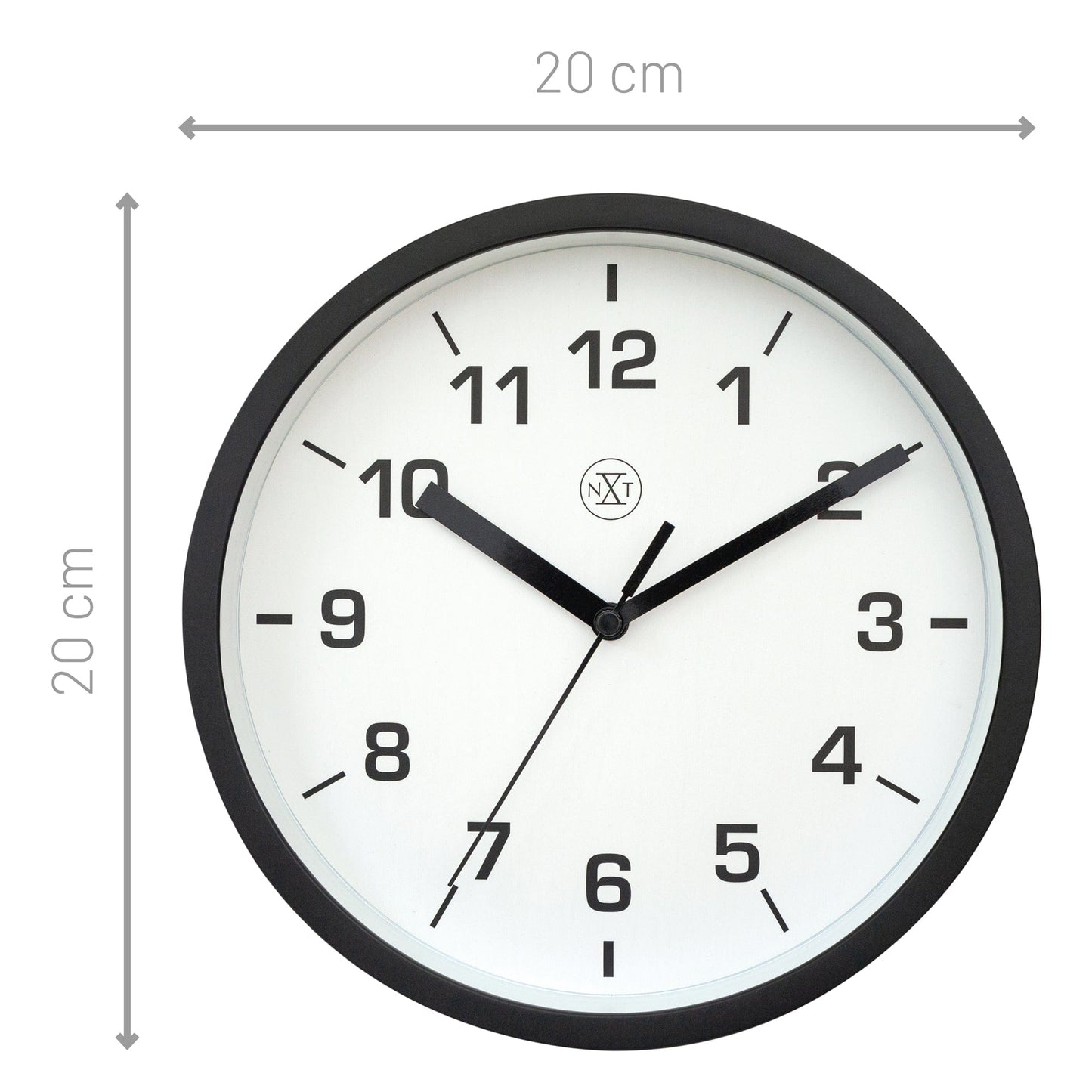 Wall clock 20cm - Silent - Plastic - "Easy Small"