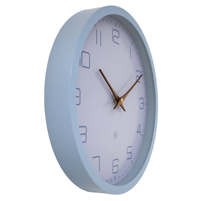 NeXtime Clocks Eco 30cm wall clock with silent movement, paper and bioplastic design, shown from the left side.