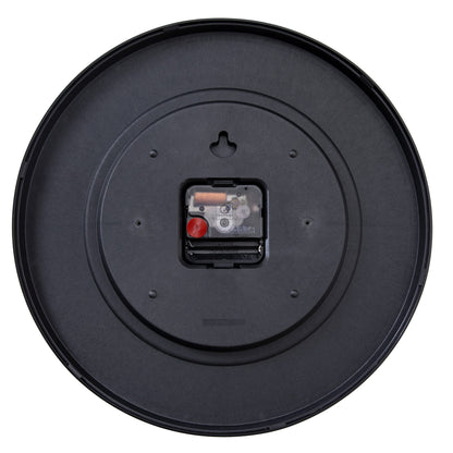 NeXtime Clocks 30cm eco-friendly wall clock with silent mechanism, made from paper and bioplastic, showing the back side.