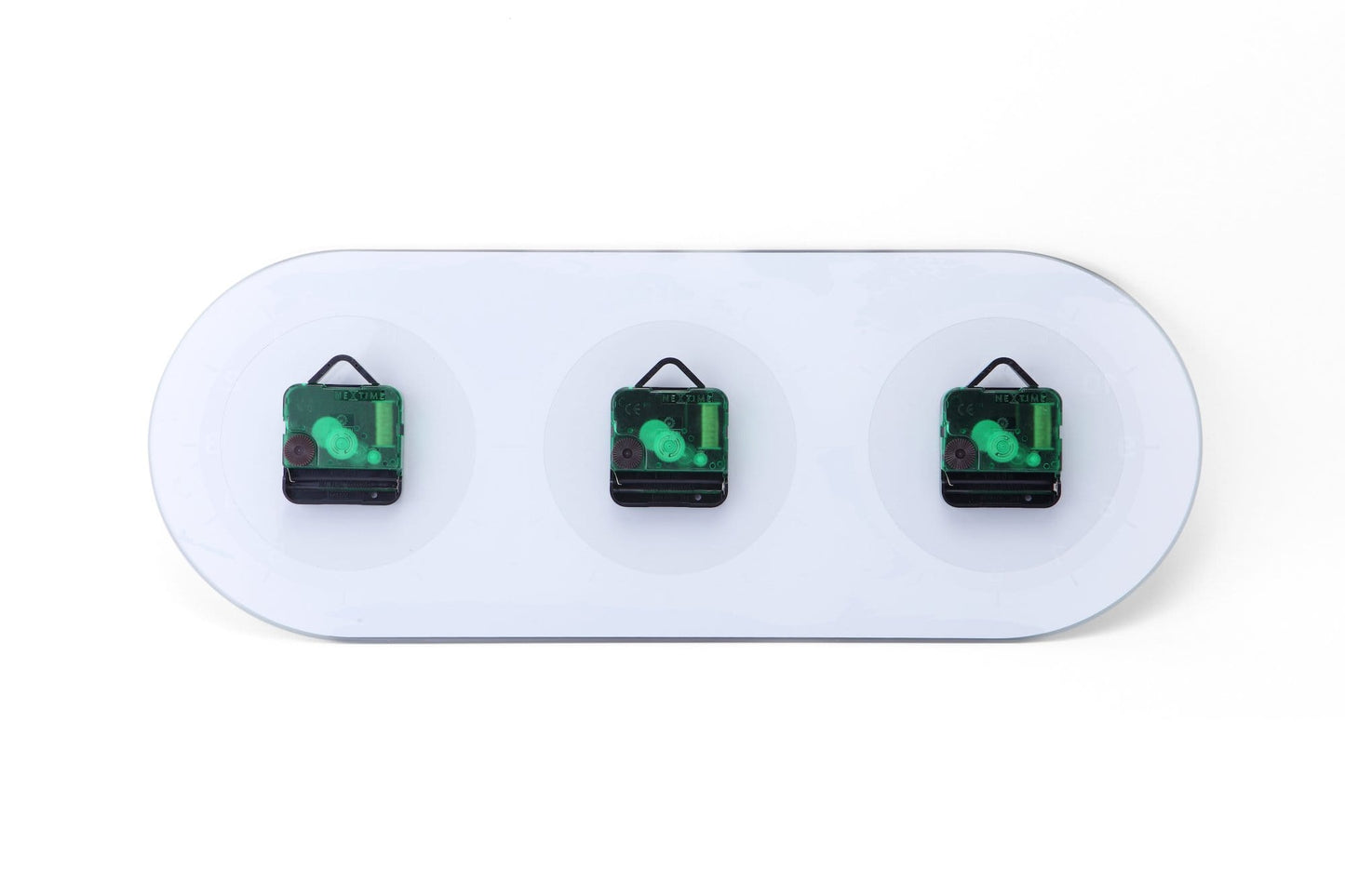 Wall clock - 50 x 18.6 x 3.6 cm - Glass - World time clock- 'Mondial'