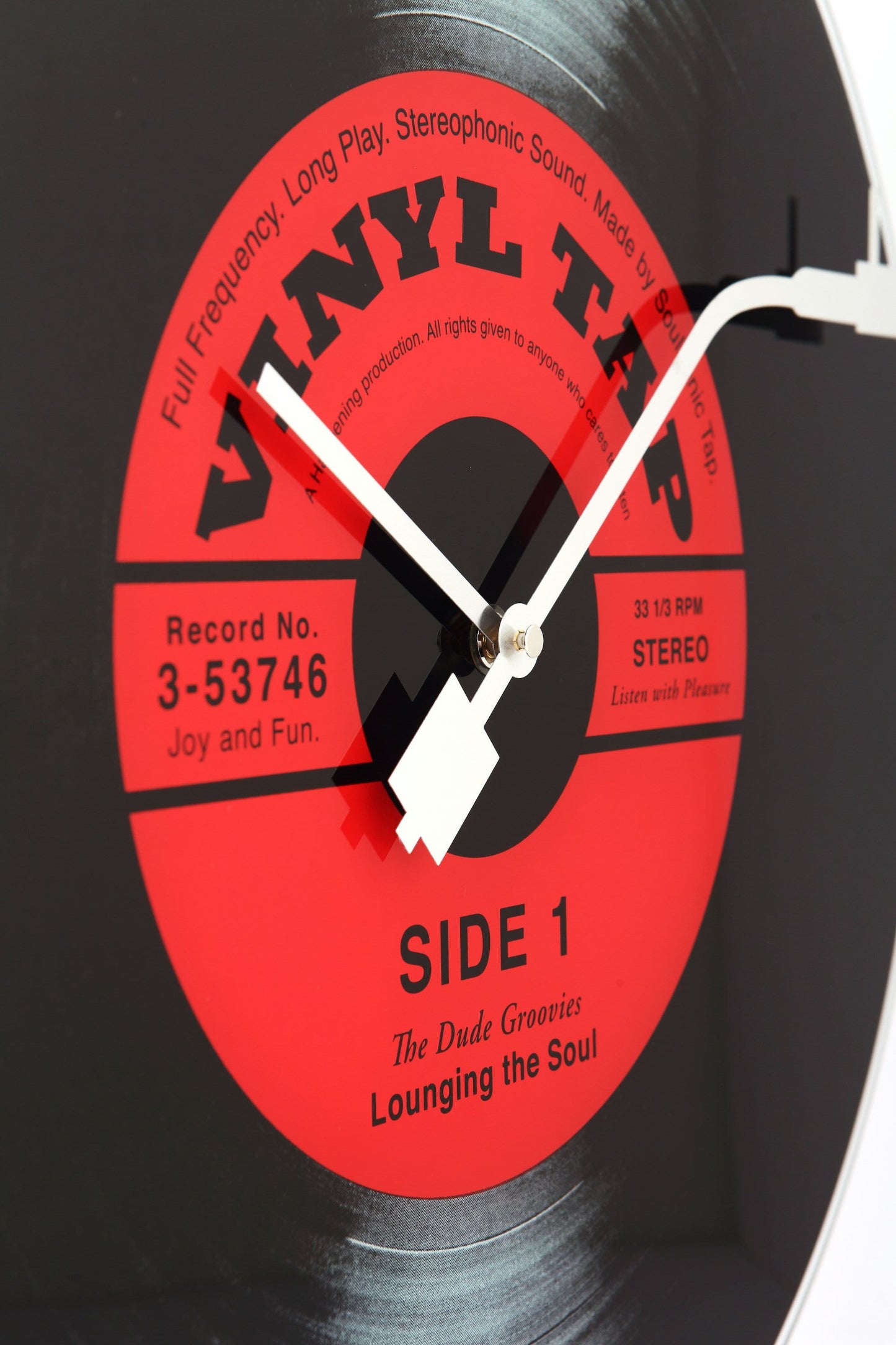Wall clock - 43 cm - Glass - 'Vinyl Tap'