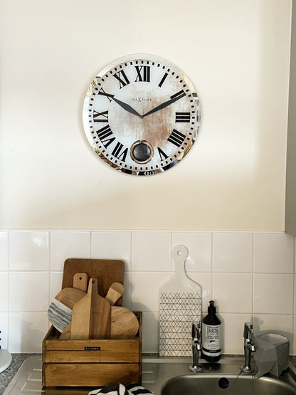 Wall clock - 43 x 4.2 cm - Glass - 'Romana'