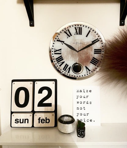 Wall clock - 43 x 4.2 cm - Glass - 'Romana'