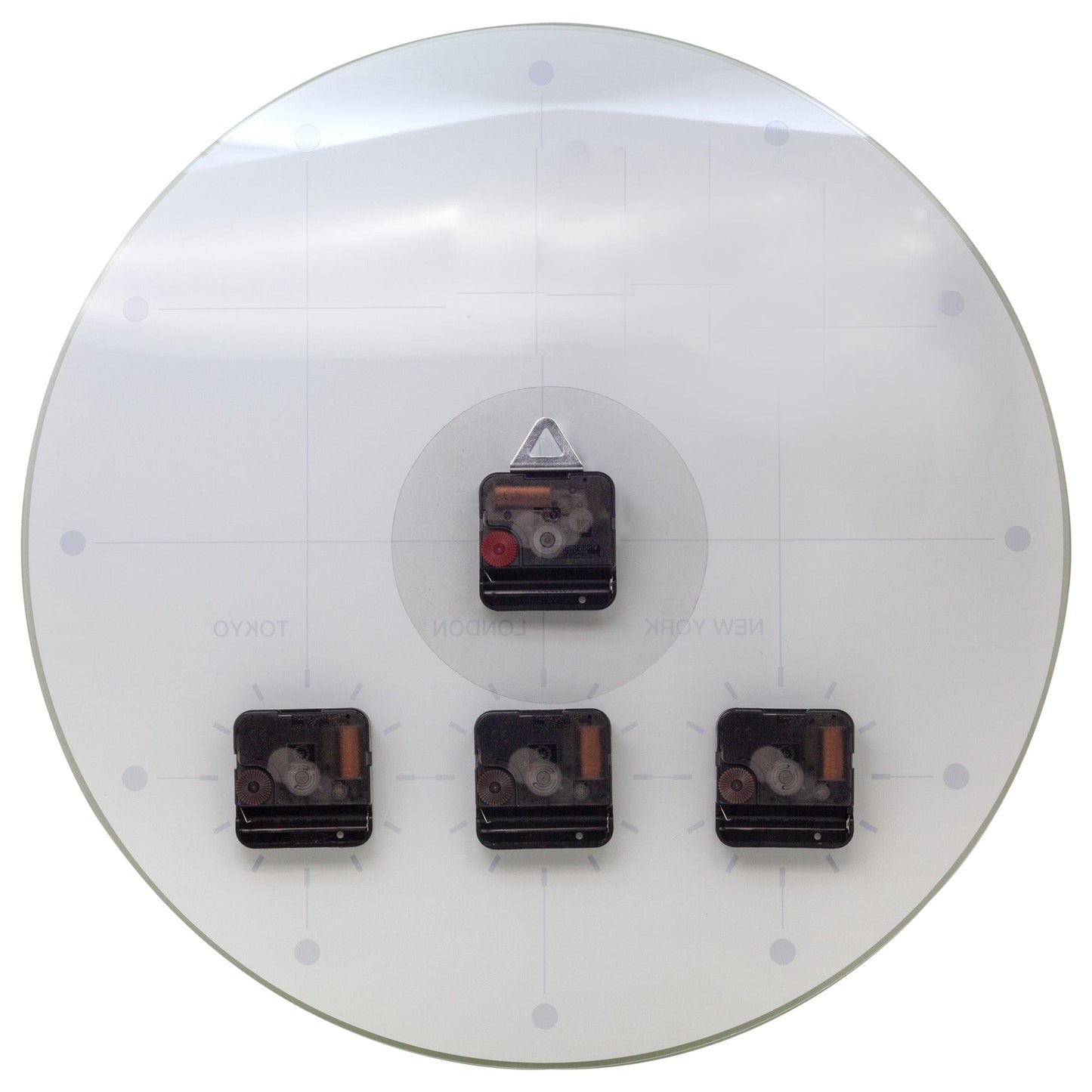 Wall Clock 43cm - Silent - Glass - "Big City"