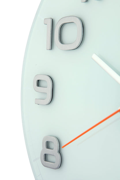 NeXtime Clocks glass wall clock, 30x3.5 cm, round shape with a sleek, modern design and clear clock face.