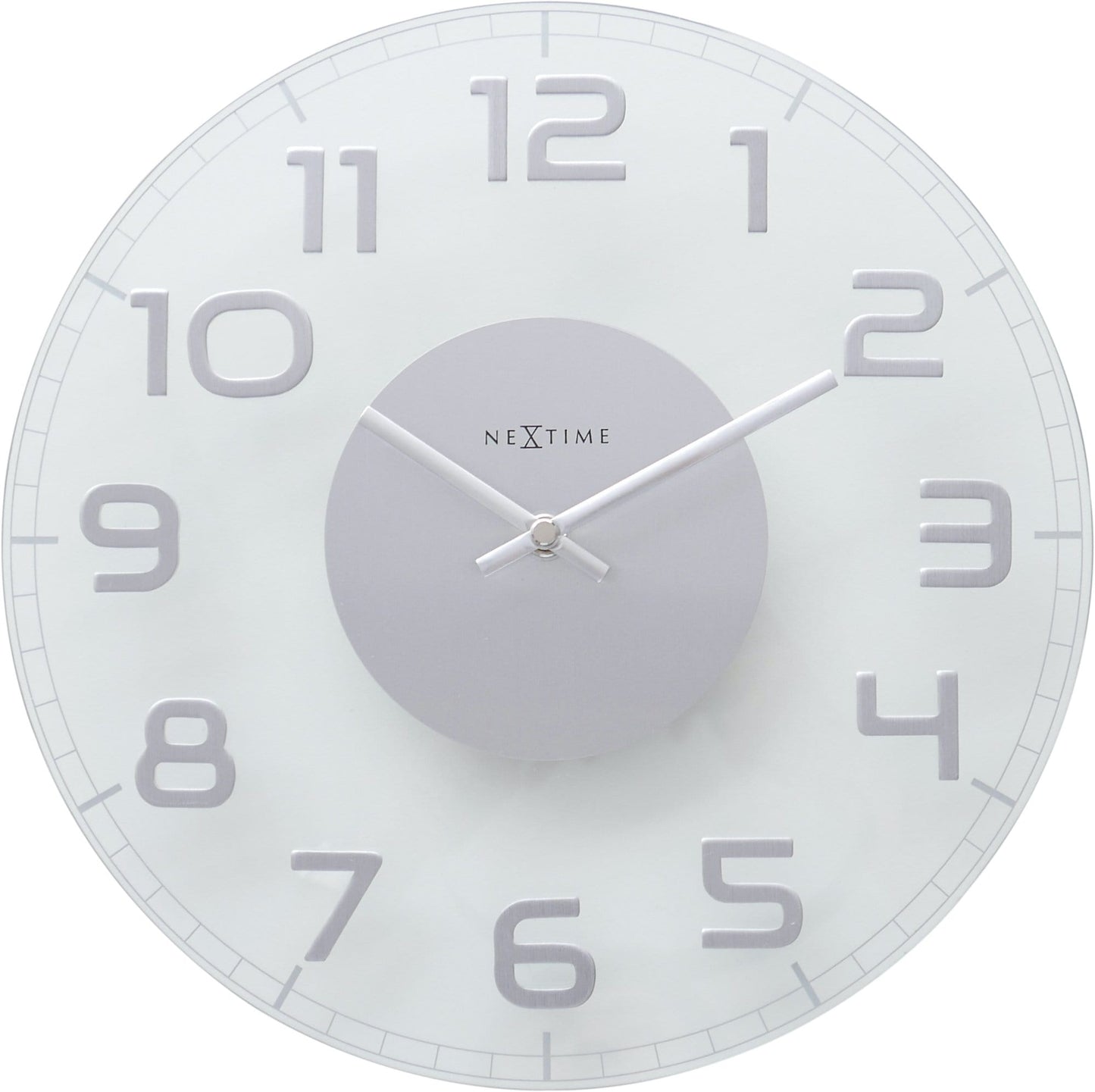 Wall clock - 30 x 3.5 cm - Glass - 'Classy Round'