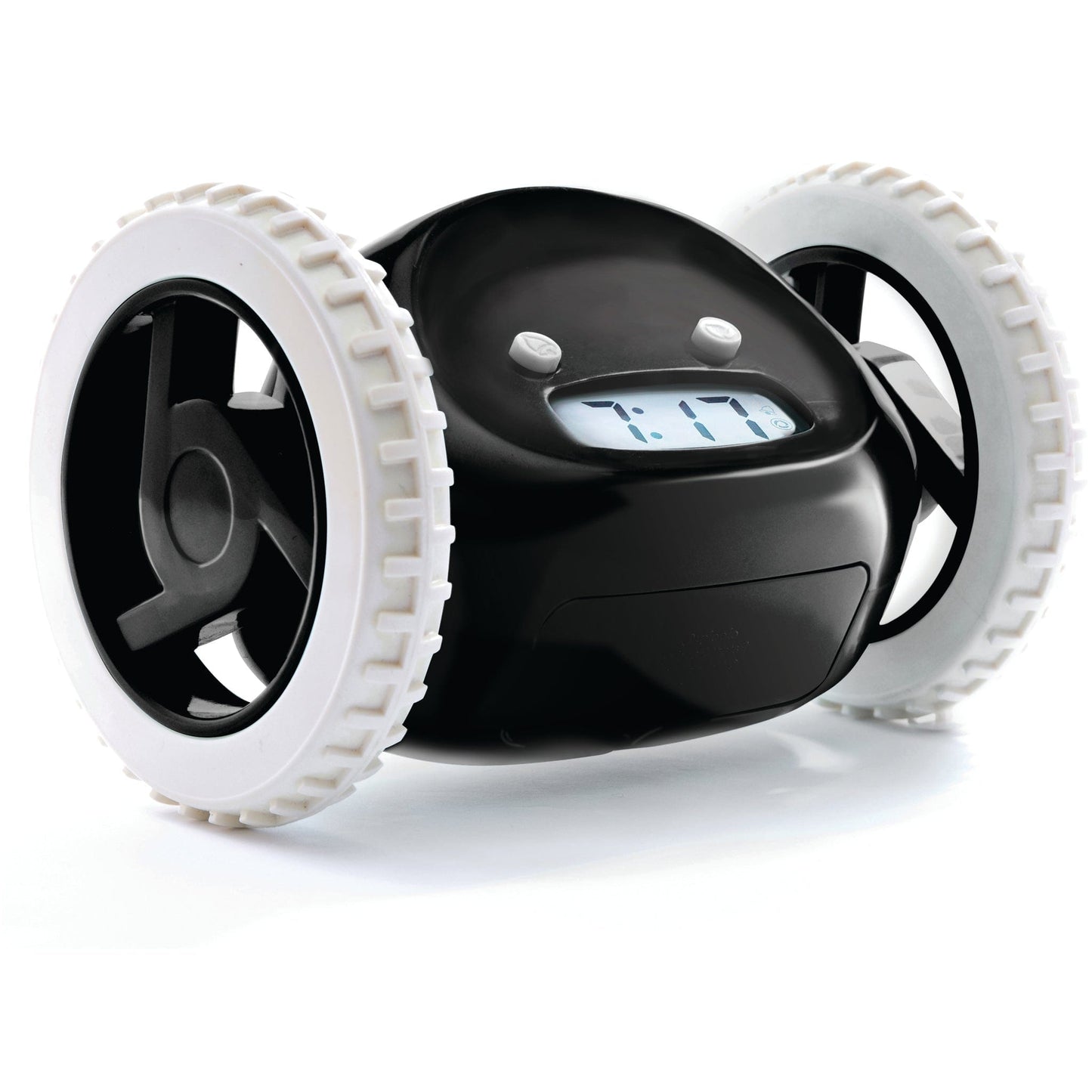 Clocky Black - Alarm clock on wheels