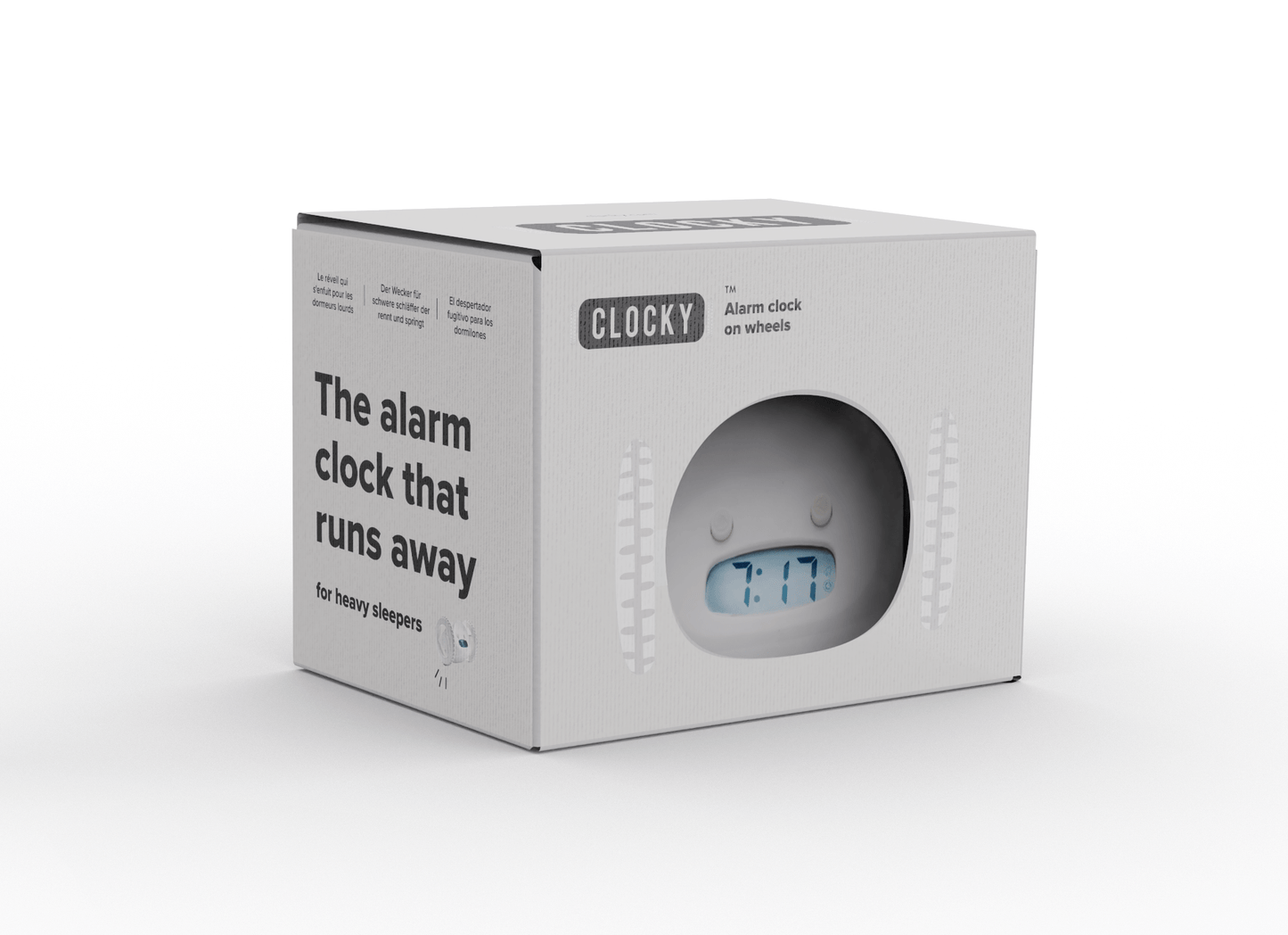 Clocky White - Wekker op wielen