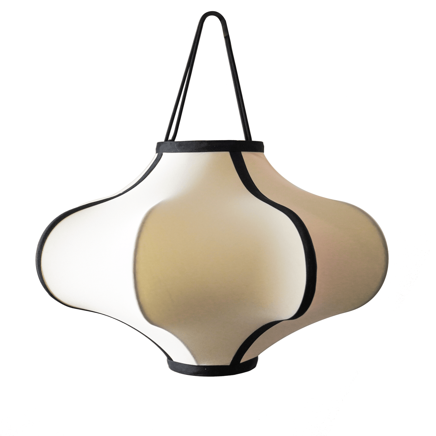 NeXtime Clocks Lumi 40cm lantern-style fabric lamp shade with elastic fitting, designed for stylish lighting decor.