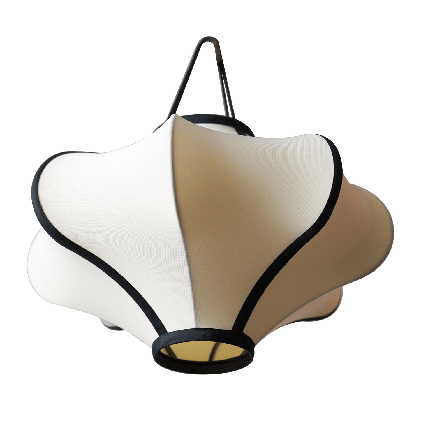 NeXtime Clocks Lumi 40cm lantern-style fabric lamp shade with elastic fitting, designed for stylish interior lighting.