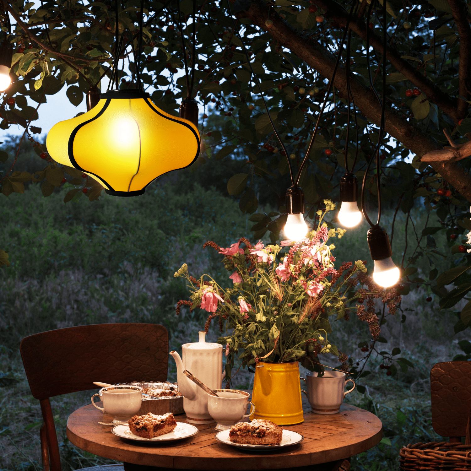 Lumi fabric lantern-style lamp shade, 40cm, elastic material, designed for ambient lighting, by NeXtime Clocks.