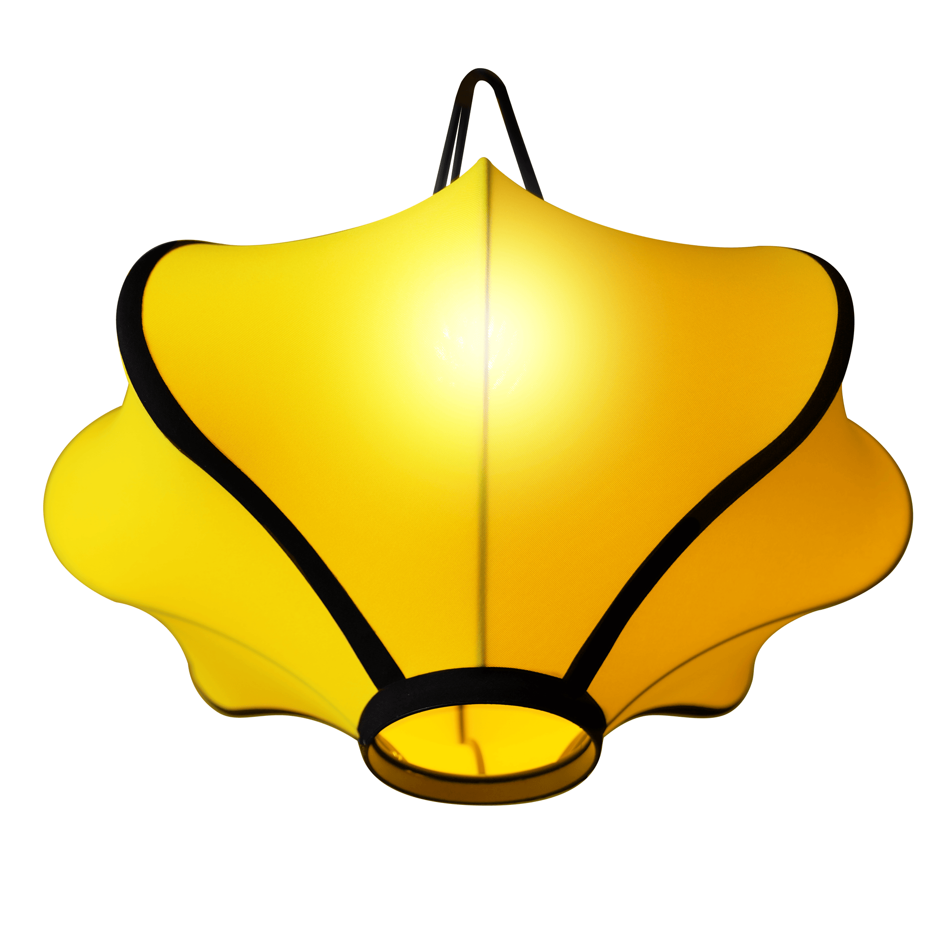 NeXtime Clocks lantern-style fabric lamp shade, 40cm, elastic material with a soft yellow color, designed for stylish lighting.