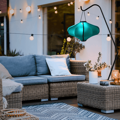 NeXtime Clocks fabric lantern lamp shade, 60cm diameter, elastic material with a stylish lantern design, ideal for modern lighting.
