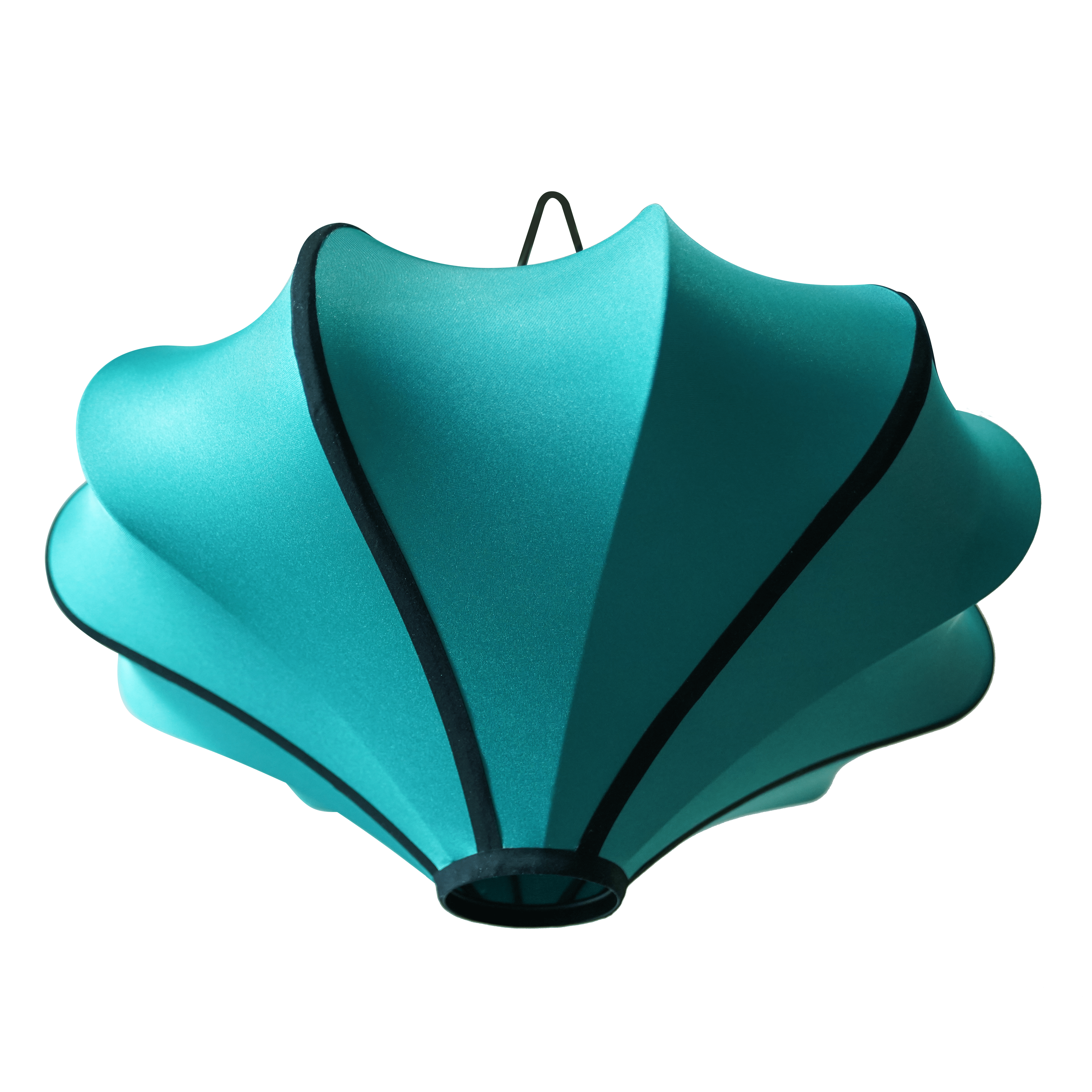 NeXtime Clocks Lumi 60cm lantern-style elastic fabric lamp shade, front view showcasing its soft, diffused lighting design.