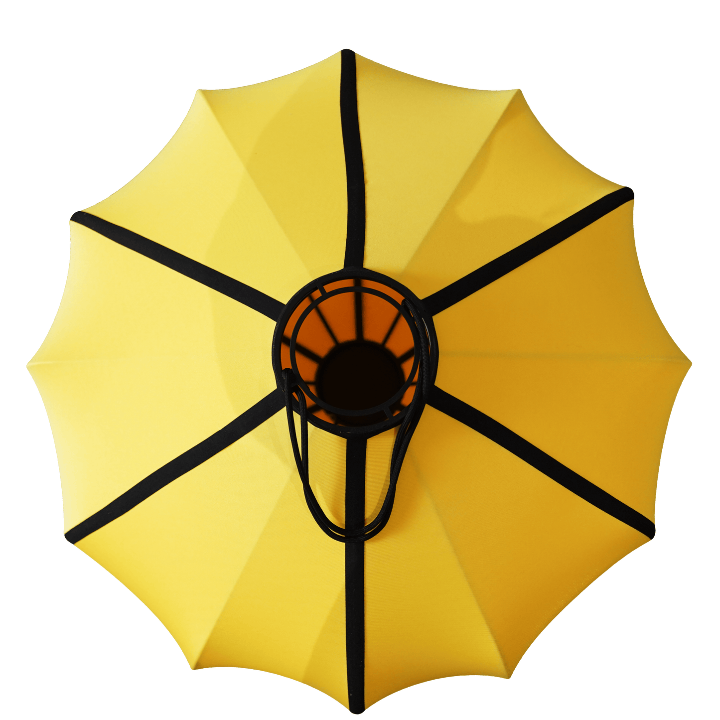 Yellow 60cm lantern-style fabric lamp shade by NeXtime Clocks, featuring elastic material and a modern lantern design.