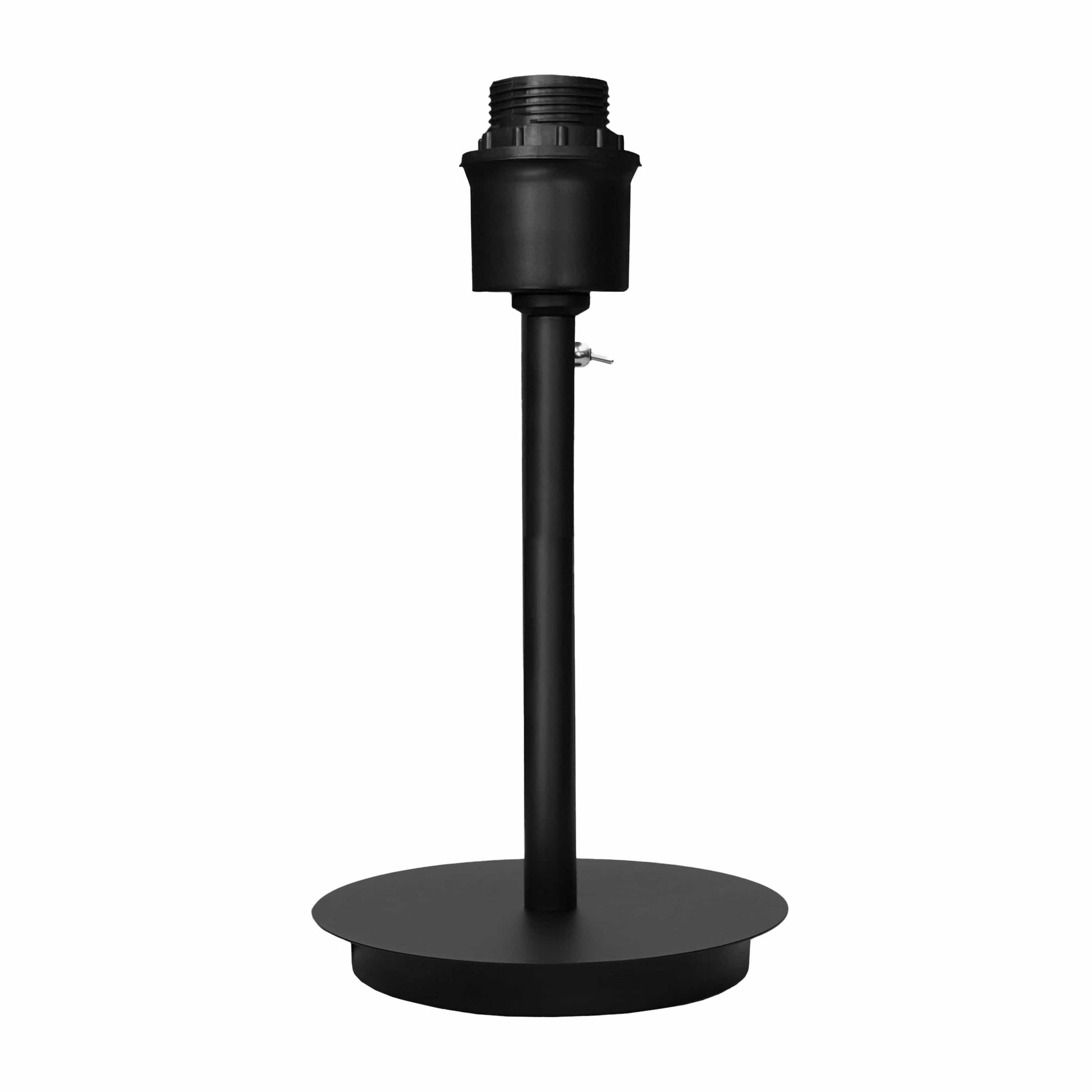 Zwart metalen tafellampvoet voor E27 fitting, 35x20cm, geschikt voor universeel gebruik, van NeXtime Clocks.
