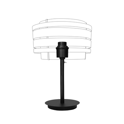 Zwarte metalen tafellampstand voor universele E27-lamp, 35x20cm, van NeXtime Clocks, geschikt als verlichting onderdeel