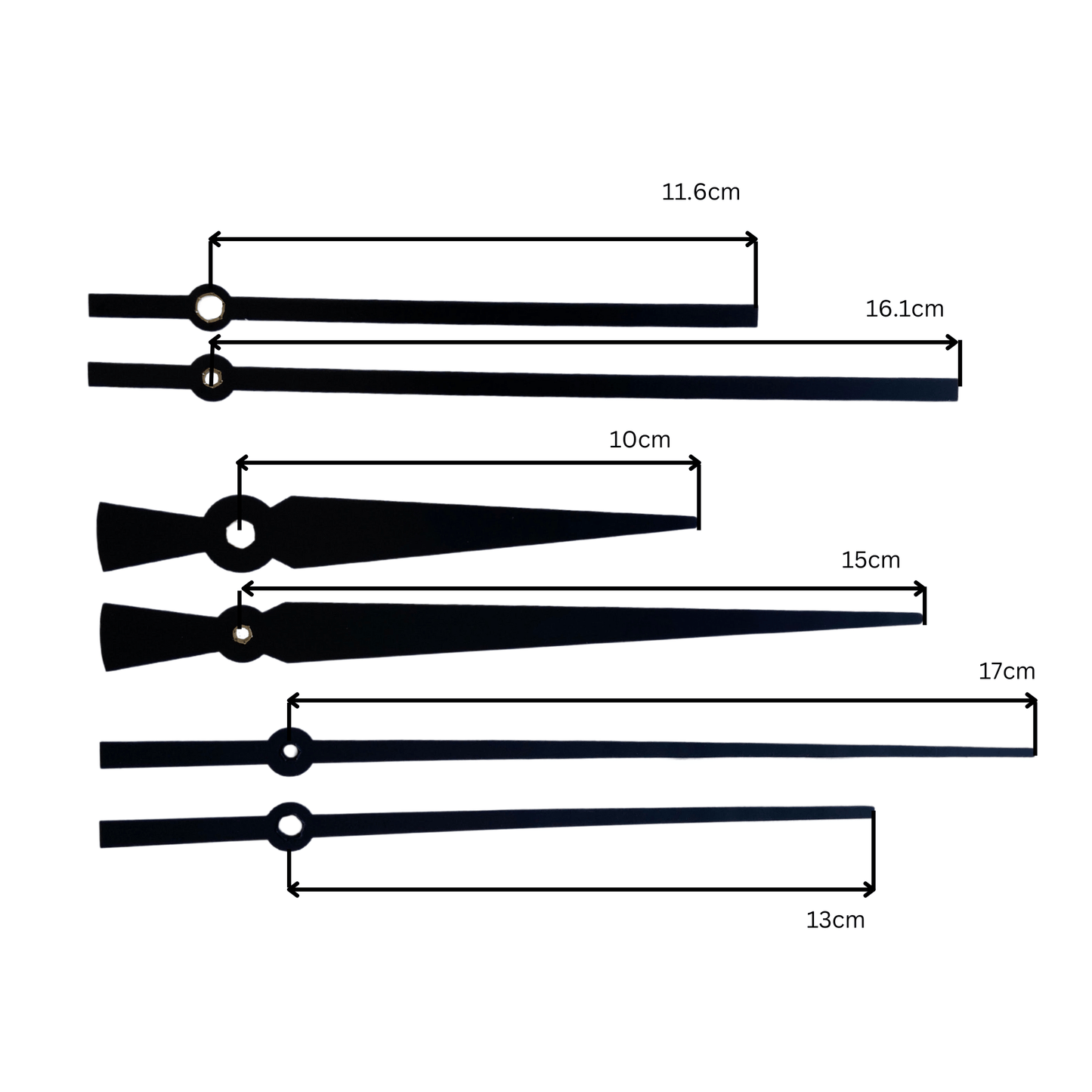 Clock hands set L + Silent Movement