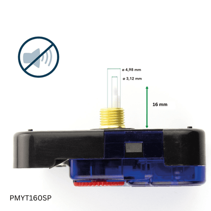 NeXtime Clocks XL clock hands set with silent movement, includes hour, minute, and second hands for precise time adjustment.
