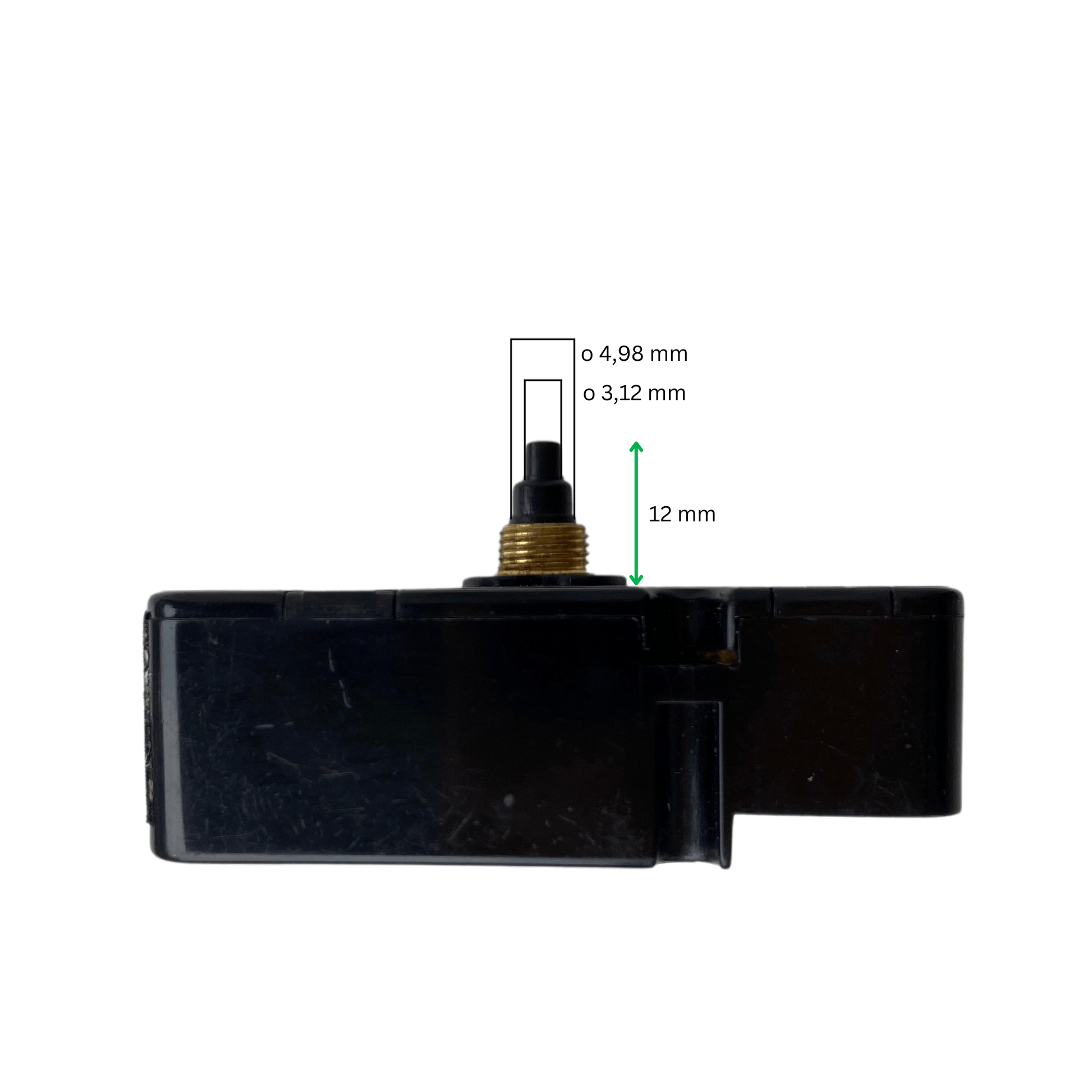 NeXtime Clocks Radio Controlled Movement PMBL120RP, front view showing mechanical components and sleek design.