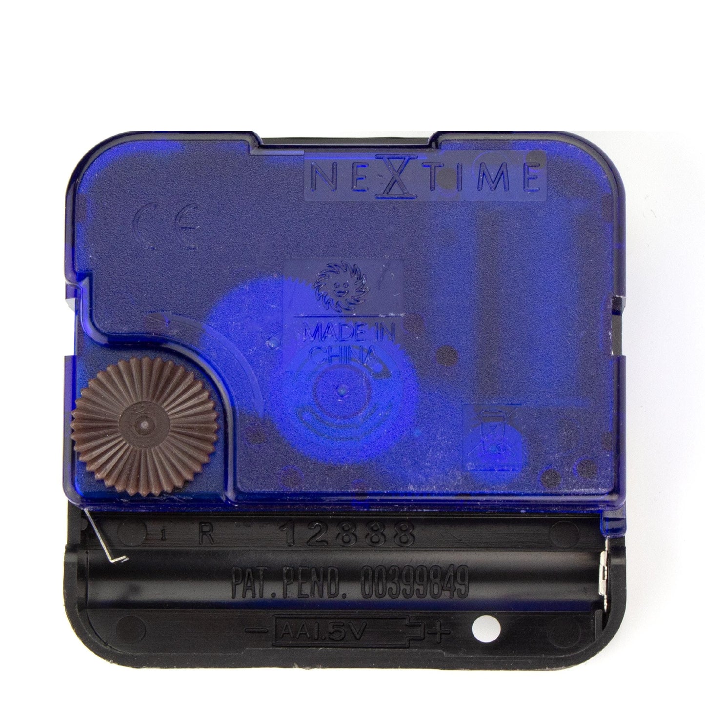 NeXtime Clocks Step Movement 14.5mm (PMYT145TP) achterkant, gedetailleerde weergave van de klokbeweging.