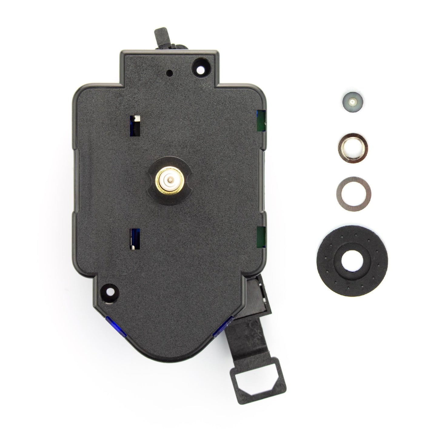 Front view of NeXtime Clocks Pendulum Movement 23.5mm (PMYT235PP) showing the mechanism and pendulum attachment point.