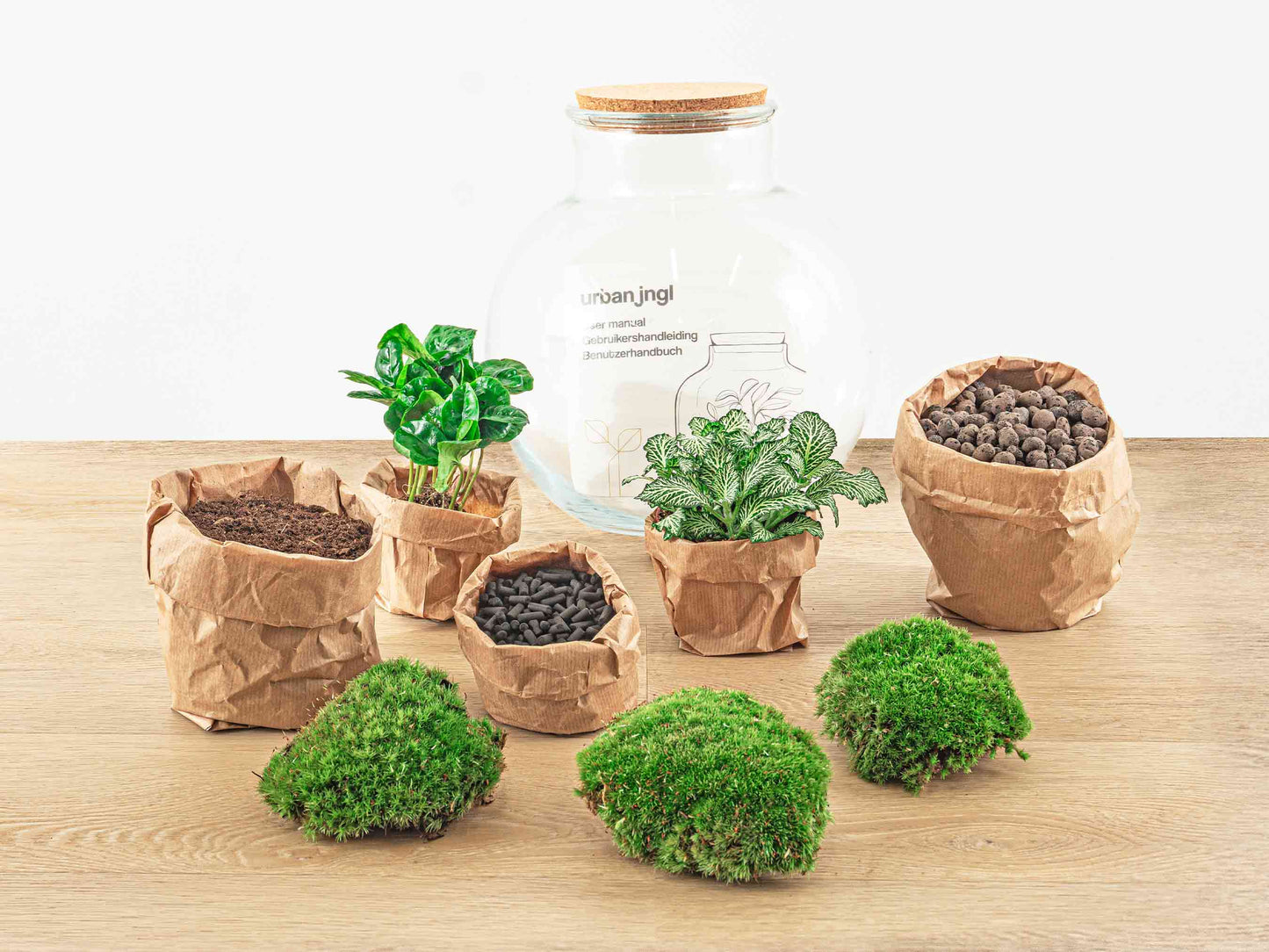 Terrarium DIY Kit - Teddy - Bottle Garden - ↑ 26,5 cm