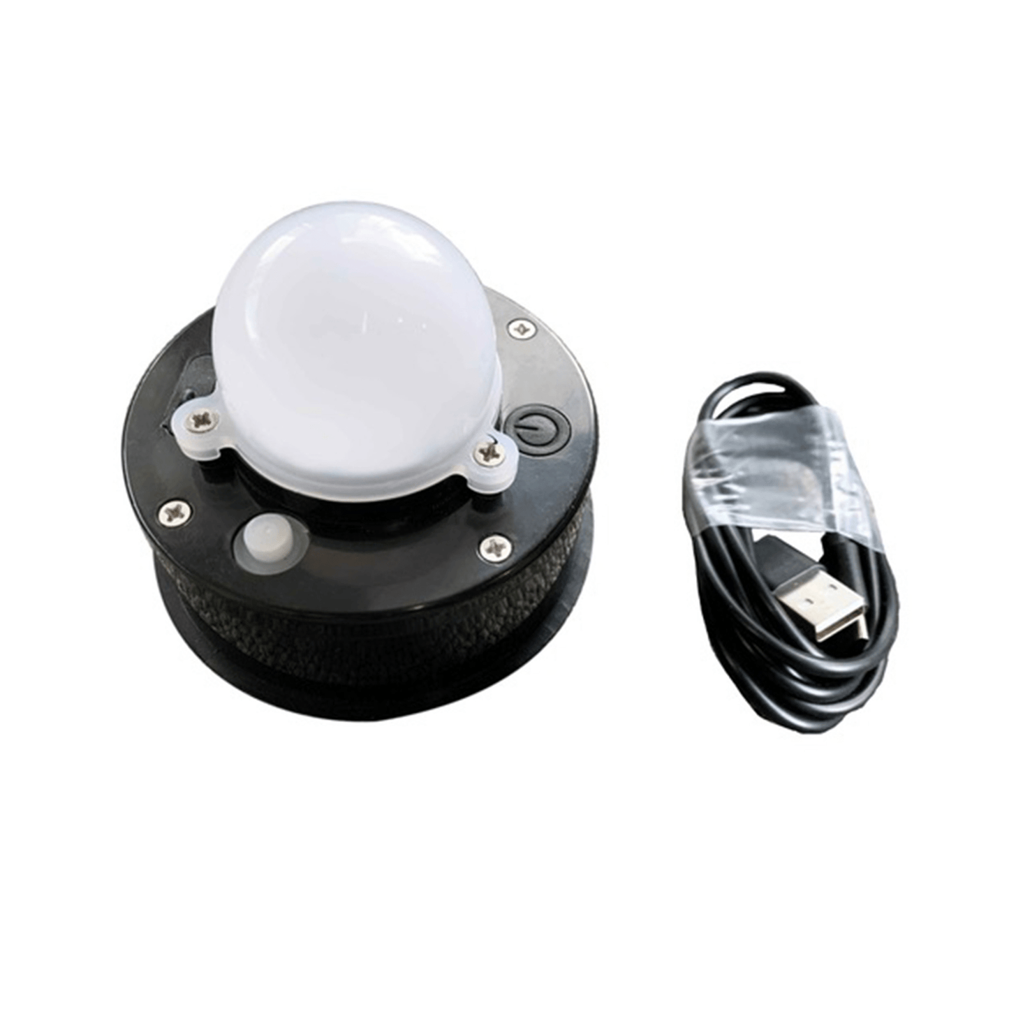 Nextime Lumi solar-powered rechargeable USB-C light unit, compact lighting device with sleek design and adjustable brightness.
