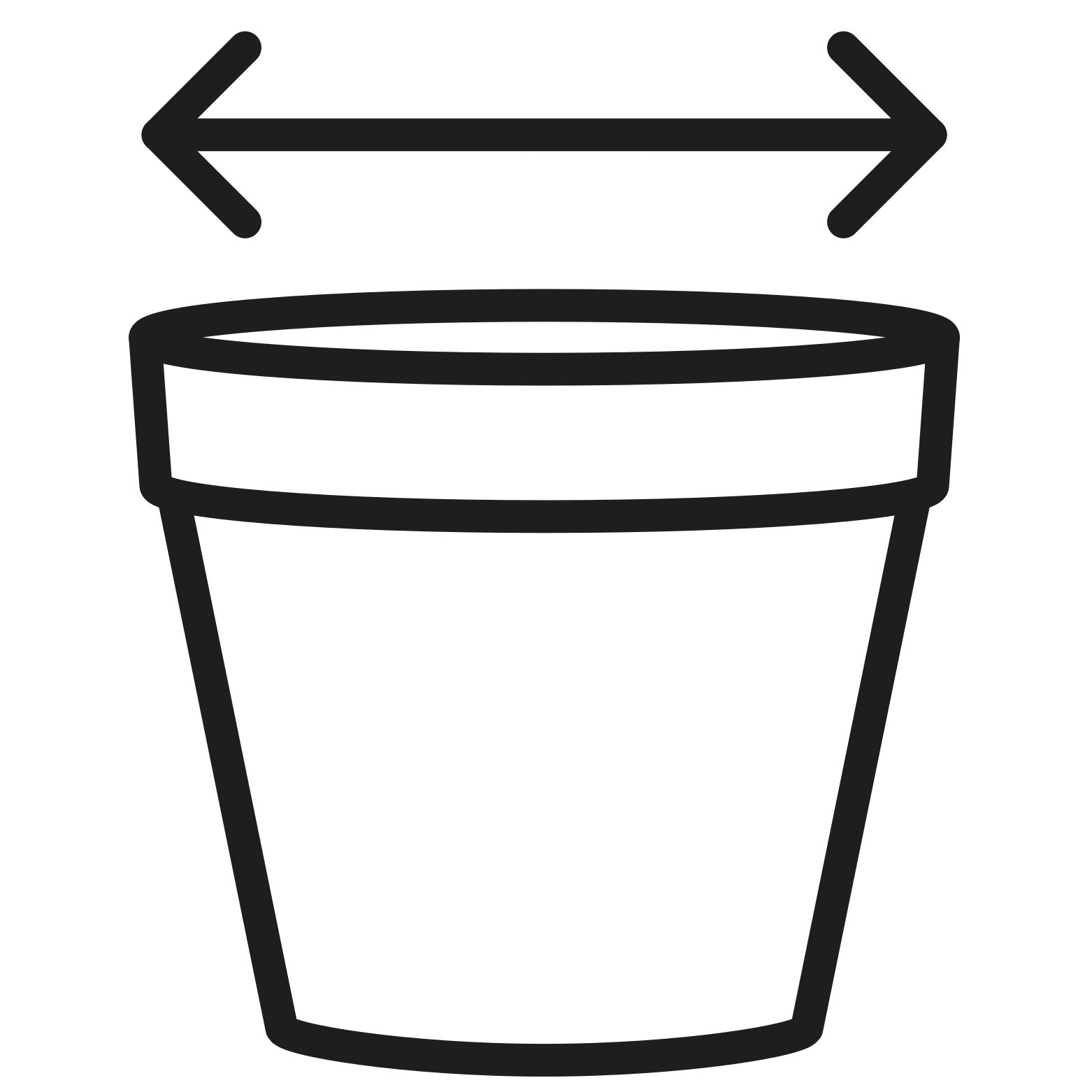 Potmaat pictogram