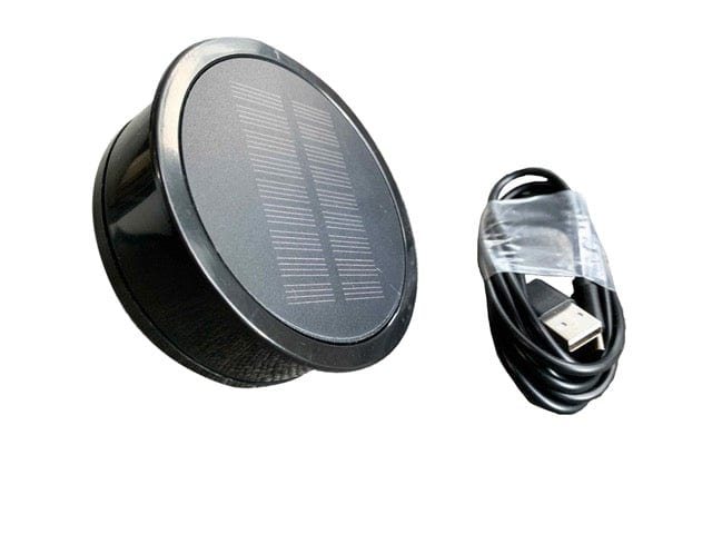 Rechargeable NeXtime Lumi solar-powered USB-C light unit with integrated lighting source, ideal for eco-friendly illumination.